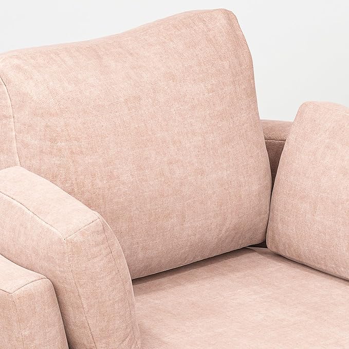 STARY Upholstered Swivel Barrel Sofa Modern Accent Chair with Cozy Cushioning Stylish Rotating Chair for Living Room Bedroom or Office