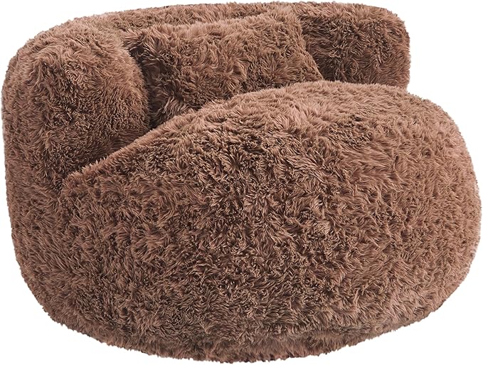 CHITA Compact Expandable Lounge Chair with Pillow Ideal for Living Room Rust