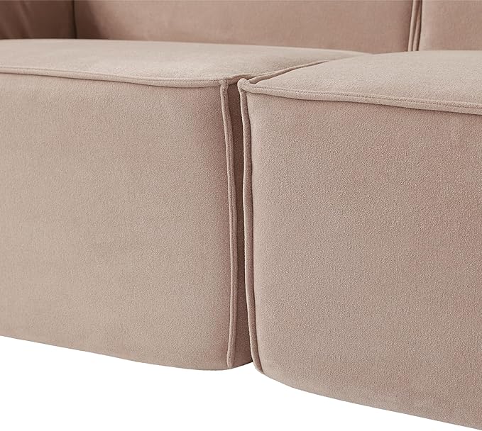 Modular Sectional Sofa Couch118.62 Oversized U Shaped Cloud Couch with 2 OttomansMinimalist 5 Seater Sofa Wide Deep Seat Convertible Couches for Living Room OfficeBrown