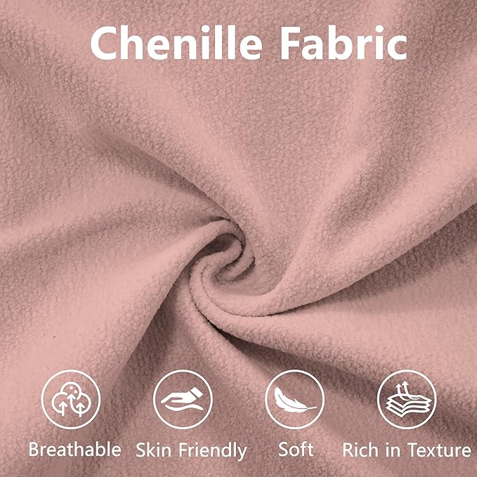 Loveseat Modular U Shaped Sectional Sofa U Shaped Couch with 2 Ottoman Comfy Sofa for Living Room Cloud Couch Oversized Deep Seat with 4 PillowsChenille Pink