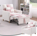 3-in-1 Sleeper Chair Bed for Living RoomConvertible Pull Out Chair Bed with Adjustable BackrestMulti-Functional Sofa Bed for Living Room (Pink)