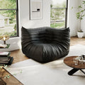 Lazy Floor SofaCorner Fireside ChairBig Bean Bag Chair with Memory Foam Filled for Living RoomBlack