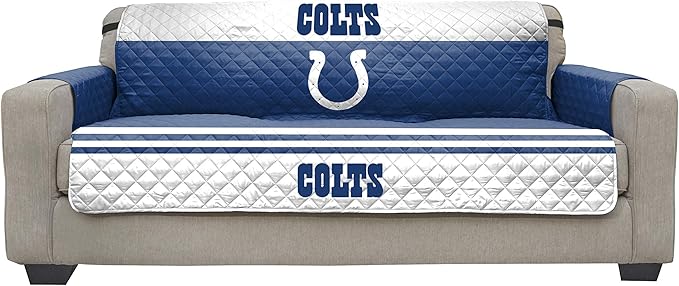 Pegasus Sports NFL Unisex NFL Sofa Couch Reversible Furniture Protector with Elastic Straps 75-inches by 110-inches