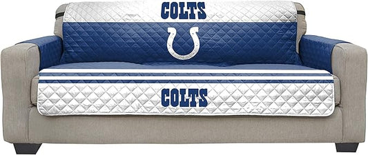 Pegasus Sports NFL Unisex NFL Sofa Couch Reversible Furniture Protector with Elastic Straps 75-inches by 110-inches