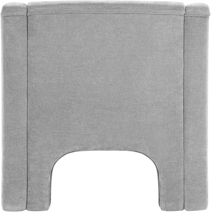 Christopher Knight Home Nory Modern Accent Chair with Arms Comfy Chenille Upholstered Barrel Armchair Extra Seating Lounge with Wood Frame Single Sofa for Living Room/Bedroom Grey