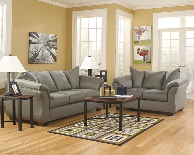 Signature Design by Ashley Darcy Casual Plush Loveseat Grayish Brown