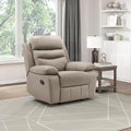 Lexicon 41 W Manual Reclining Chair Top Grain Leather Match Recliner Home Theater Seating Wall Hugger Recliner Manual Reclining Sofa Chair for Living Room/Office/Apartment Latte
