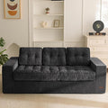 MAXYOYO Boneless Sofa Couch 75 Oversized Loveseat Sofa Tufted Floor Couch Bean Bag Chair for Living Room Bedroom Apartment Sofa in a Box No Assembly Needed Black