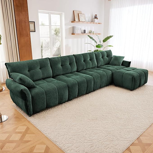 mikibama Oversized Modular Sectional Sofa with Ottoman141.7 Chenille L-Shaped Couch with FootrestModern 4 Seater Sofas for Living RoomLarge Couches with Deep Seat for Apartment