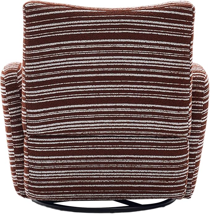 Modern Boucle Upholstered Accent Swivel Barrel ChairLeisure Club Lounge Chair with Sand-Rimmed Fabric and Metal Bracket for Living Room Bedroom Home Office (Red Boucle)