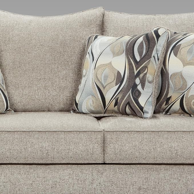 Roundhill Furniture Fabric Pillowback Sofa