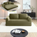 Foldable Boneless Love Seat Couches in a Box Modern Floor Foam Sleeper Sofa Bed 2-in-1 Convertible Cloud Sofa for Home Apartments Bedroom