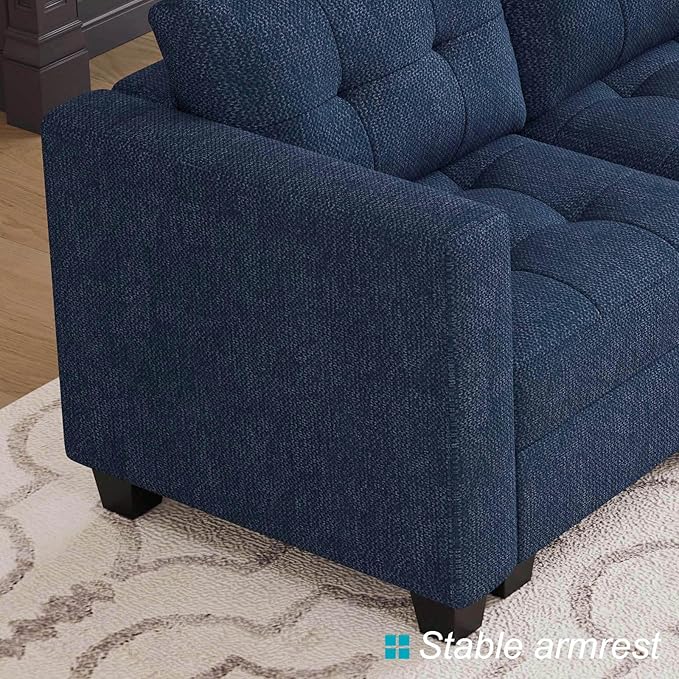 Belffin Armrest Module for Modular Sectional Sofa Couch Side Armrest for Sectional Modular Sofa Fabric Blue