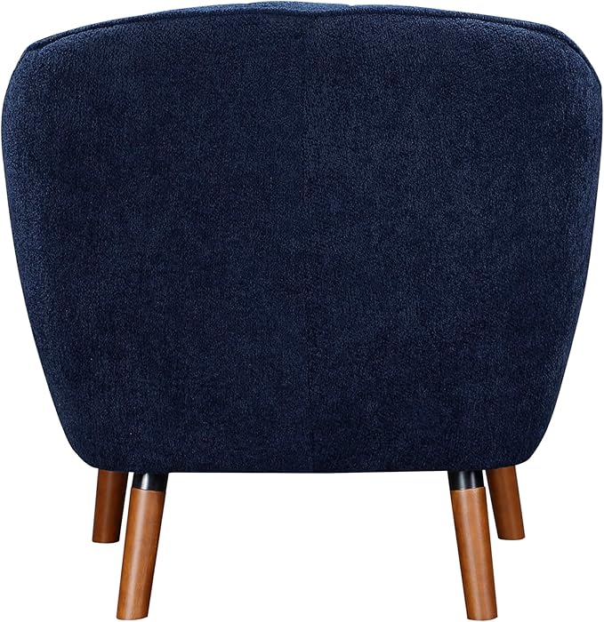 Lexicon Alard Tufted Fabric Barrel Accent Chair Blue
