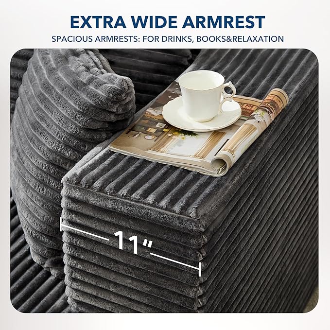 Garvee Modular Sectional Sofa Cloud Sectional Couch 106 Comfy L Shaped Couches for Living RoomOversized Sofa Sleeper with Deep Seat No Assembly Required