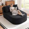 Chaise Lounge Chair Indoor 67.5 Oversized Boneless Couch Could Comfy Upholstered Sleeper Sofa Bed Corduroy Plush Modern Curved Floor Sofas Chair with 2 Pillows for Readng Living Room Bedroom Apartment