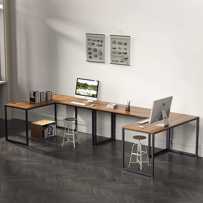 SHW Mission 48-Inch Home Office Computer Desk Walnut