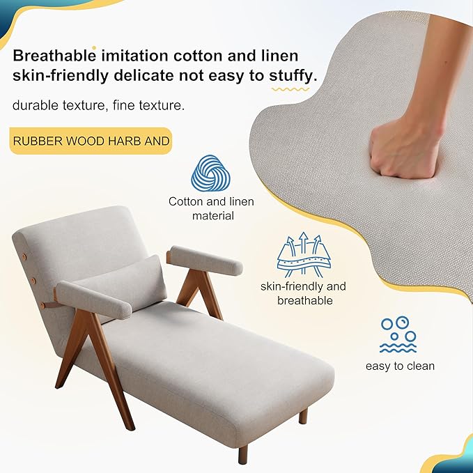 3-in-1 Sleeper Chair for ReadingConvertible Sofa Pull Out Couch Bed for AdultsAdjustable BackrestSpace-SavingFit for Living Room Bedroom Office(W31.2x31.8Hx31.8D inch)