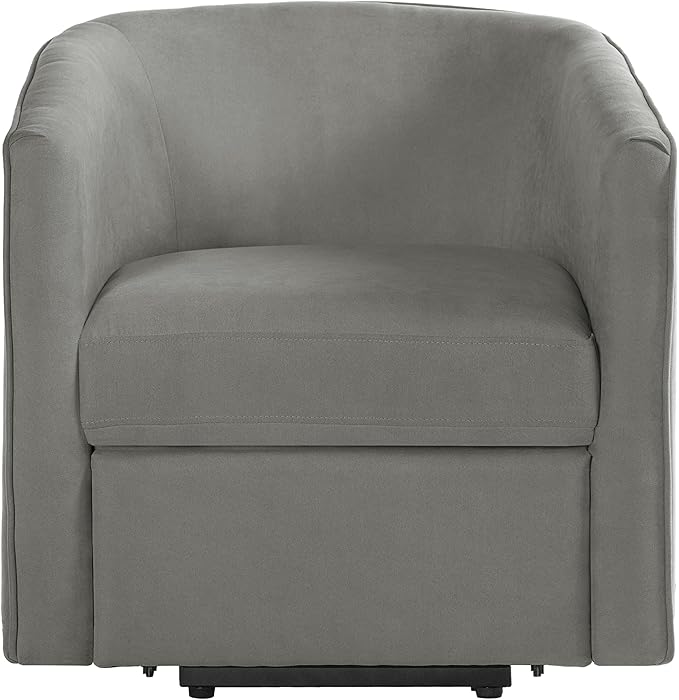 Power Lift Recliner Chair for Seniors Barrel Shape Recliner Chair with Footrest and Side Pocket Curved Armrests Lift Assist Lounge Chair Electric Lift Chair for Living Room (Grey12)