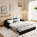 66 Queen Pull Out Sofa Bed 3-in-1 Convertible Sleeper Sofa with Side StorageMulti-Functional Velvet Loveseat Bed for Living RoomBedroomApartmentOffice (Black 66)