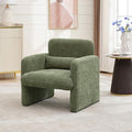 GAOMON Modern Accent Chair with Arms 28.5 W x 27 D Chenille Upholstered Single Seater Sofa Chair Comfy Armchair for Living Room Bedroom Office Apartment - Green