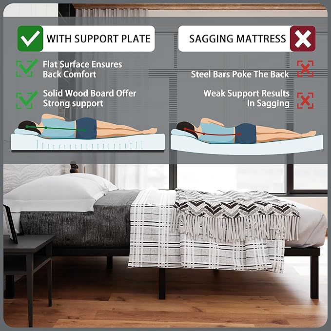 Imperius Bed Support Slats (76x58 Queen Size) to Streamline and Minimize Bed Sleeper Sofa Board Foldable Box Spring