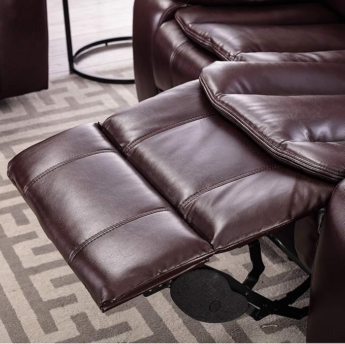 Familymill Breathable Leather Manual Reclining Loveseat for Living Room/Office/RV
