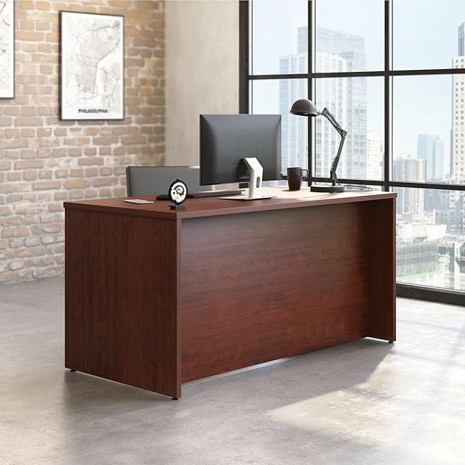OfficeWorks by Sauder Affirm 60'' Desk Shell L: 59.06'' x W: 29.53'' x H: 29.29'' Classic Cherry