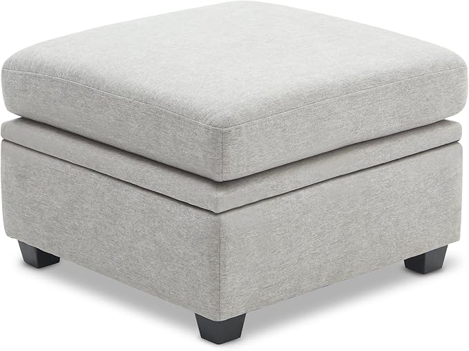 Ottoman Module for Modular Sectional Sofa Storage Ottoman Seat for Convertible Sectional Sofa Couch Grey