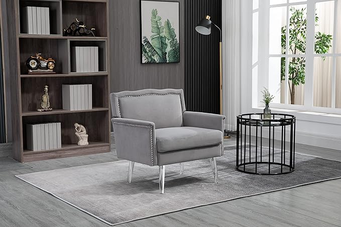 Accent ChairLiving Room Chair Leisure Single Sofa with Acrylic feet