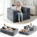 HABUTWAY Convertible Sofa Bed 3-in-1 Futon Sofa Bed with Pillow Foldable Pull Out Floor Sofa Bed with Removable Cover Plush Boneless Couch for Living Room/Bedroom/Dorm