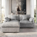 Cloud Modular Sectional SofaDown Filled Comfort Sofa Couch for Living Room2 Seater+ 1Ottoman Couches for Livingroon ApartmentCover Washable and Replaceable