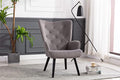 Accent Chair Living Room/Bed Room Modern Leisure Chair Silver Grey