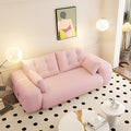 KEIKI 78.7 Foldable Human Dog Bed – 3-in-1 Multi-Functional Sofa Bed Foam-Filled Teddy Fabric Sleeper for Living Room Guest Room or Playroom – Pink