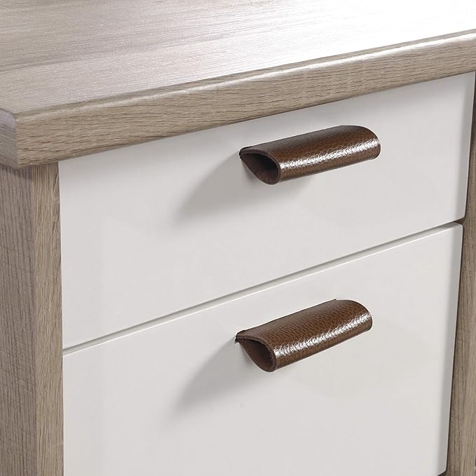 Sauder Anda Norr Executive Desk Sky Oak Finish