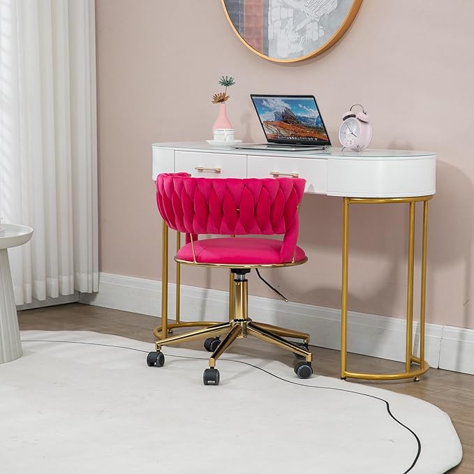 Chair Vanity Chair Modern Adjustable Home Computer Executive Chair Swivel Task Chair for Small Space Living Room Make up Studying