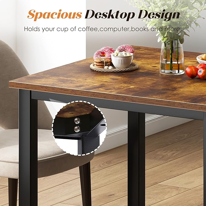 Need Computer Desk 31.5 Inch Small Office Writing Work Study Desk for Kids Student Teacher Home Bedroom Laptop Desk Rustic Brown