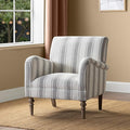 Upholstered Accent Chair with Arms and Wooden Legs Modern Comfy Armchair Reading Chair for Living Room Bedroom