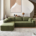 106 Cloud Sectional Couches for Living RoomL Shaped Boneless Couch with Comfy ChaiseModular Sofa with Deep Seat No Assembly RequiredGreen
