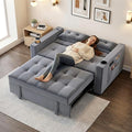 70 Convertible Sofa Couch 3-in-1 Pull Out Sleepers Sofa Bed with Charging Station Cup Holders &amp Side Pocket Adjustable Backrest Folding Loveseat Floor Couch for Small Space Living Room Apartmen