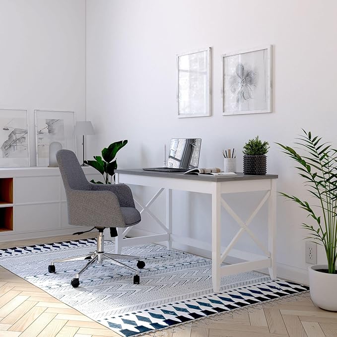 Alera Workspace by Alera Workspace by Alera Farmhouse Writing Desk 47.24 x 23.62 x 29.53 Gray
