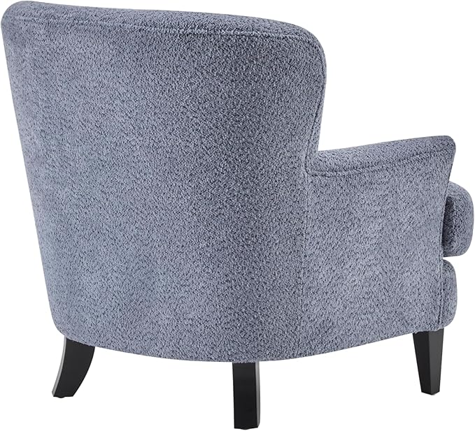Christopher Knight Home Winnie Boucle Upholstered Wingback Accent Chair and Ottoman Footrest Living Room Lounge Chair and Ottoman Set Bedroom Comfy Reading Chair with Footrest Stool Dusty Blue
