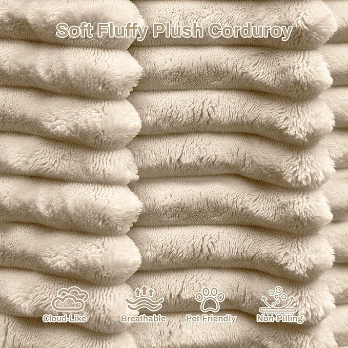 Modular Sectional Sofa Cloud Couch 107 Comfy L Shaped Sectional Couches for Living Room Modern Deep Seat Cozy Fluffy Corduroy Boneless Couch Sectionals Sofa with Chaise (Left Facing Beige)