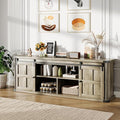 GAOMON 70 Farmhouse TV Stand for 80/75/70 Inch TVsEntertainment Center Storage Cabinets w/Power Outlets and Sliding Barn DoorRustic TV Stands for Living RoomMedia Console Cabinet