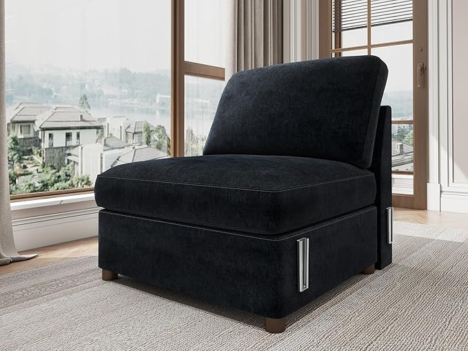 EASE MOOSE Middle Module Seat Chenille for Modular SofaRight Armless Chair Accessory
