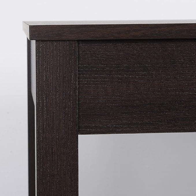 57 L Shaped Corner Desk Computer Home Office Desk and Writing Table Brown