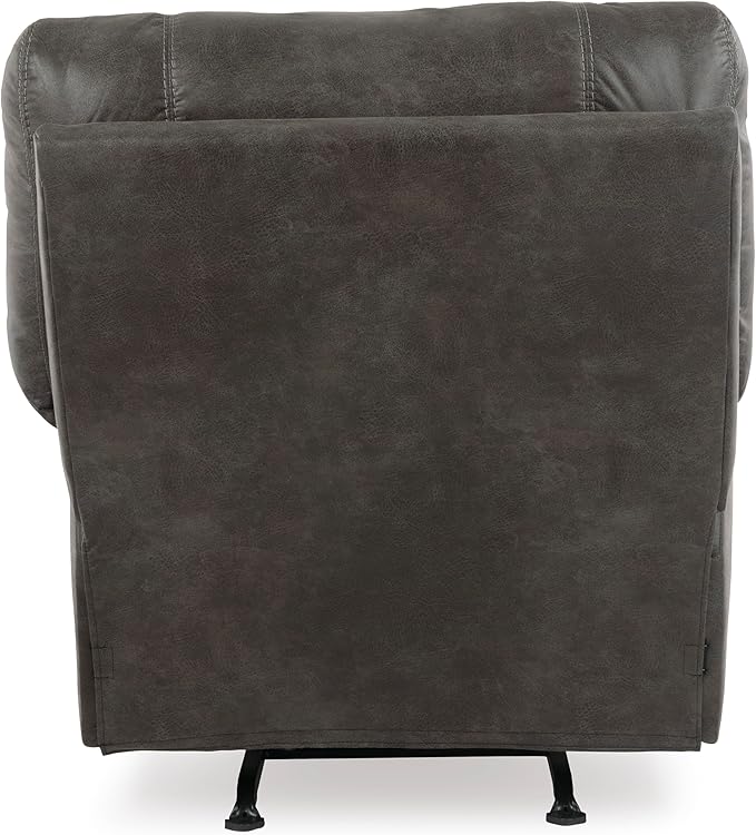 Signature Design by Ashley Tambo Faux Leather Manual Rocker Recliner Gray