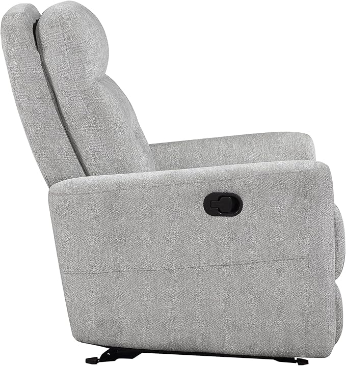 Lexicon Glider Recliner Chair Living Room Reclining Sofa Chair Home Theater Seating Nursery Glider Recliner Manual Recliner Sofa Chair for Living Room/Office/Apartment Grey
