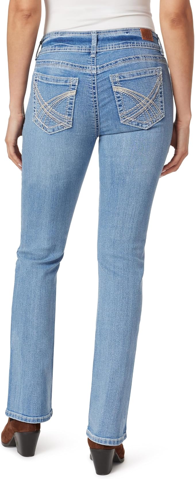 WallFlower Luscious Curvy Bootcut Jeans for Women Mid-Rise Insta Stretch Denim Size-Inclusive Juniors Jeans