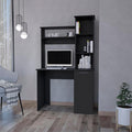 Home Office Desk Computer Desk with Hutch and 3-Tier Storage Shelves